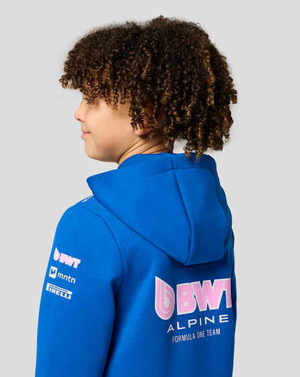 BWT Alpine Formula One Team Sweat à Capuche Zippé Officiel Junior - Bleu Lapis