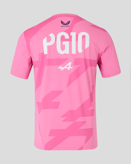 BWT Alpine Formula One Team Men's Pierre Gasly Official Driver T-Shirt - Pink