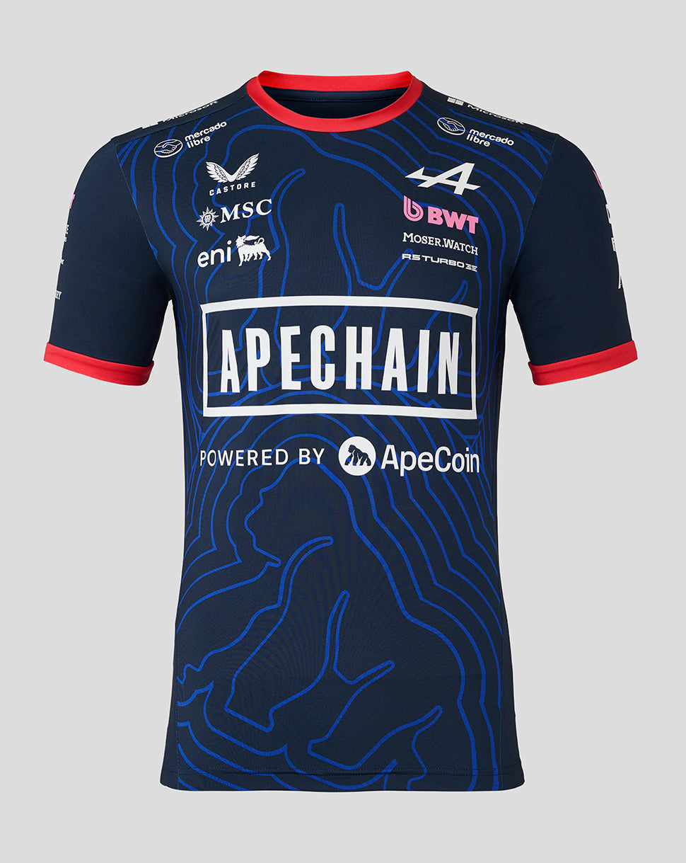 T-Shirt Unisexe BWT Alpine Formula One Team Las Vegas en Édition Limitée - Marine