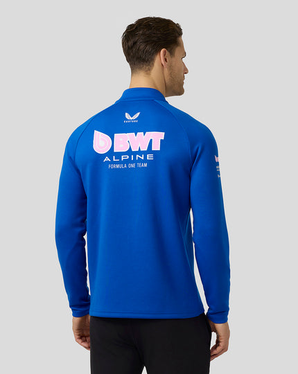 BWT Alpine Formula One Team Couche Intermédiaire 1/4 de Zip Officielle Unisexe - Bleu Lapis 