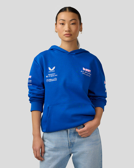 BWT Alpine Formula One Team Sweat à Capuche Officiel Unisexe - Bleu Lapis 