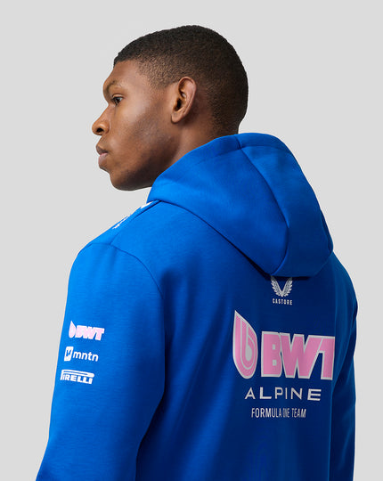 BWT Alpine Formula One Team Sweat à Capuche Officiel Unisexe - Bleu Lapis 