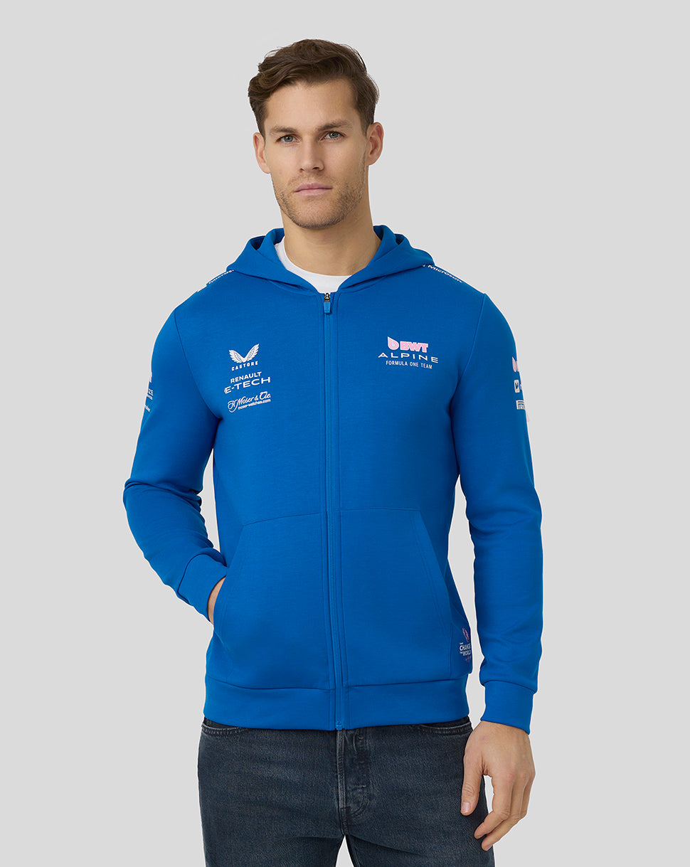 BWT Alpine Formula One Team’s Official Full Zip Hoodie - Lapis Blue