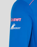 Blue Formula One Team Soft Shell Jacket sleeve with pink piping and BWT and Oakberry logos