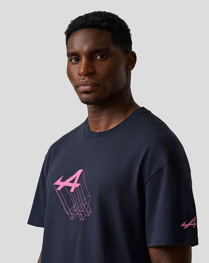 T-shirt graphique unisexe à coupe décontractée – Bleu Nuit