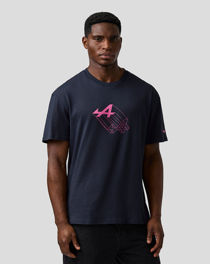 T-shirt graphique unisexe à coupe décontractée – Bleu Nuit