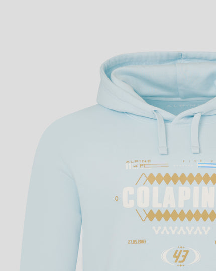 Alpine Unisex Core Driver Franco Colapinto Relaxed Fit Hoodie – Ice Blue